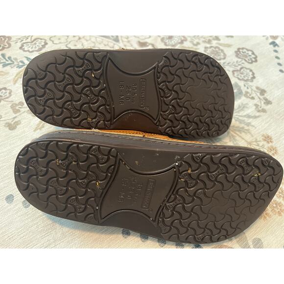 BIRKENSTOCK Mens/Womens Brown Leather Lace Up Oxford Shoes L 8 M 6 EU 39 - Picture 6 of 8